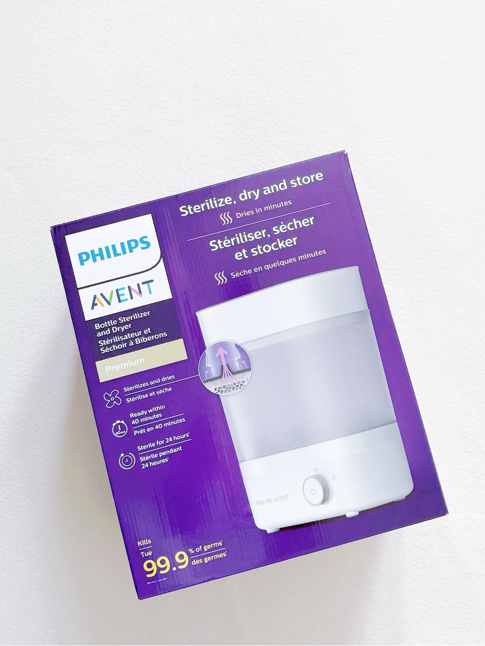 Philips Avent Premium Baby Bottle Electric Steam Countertop Sterilizer Dryer